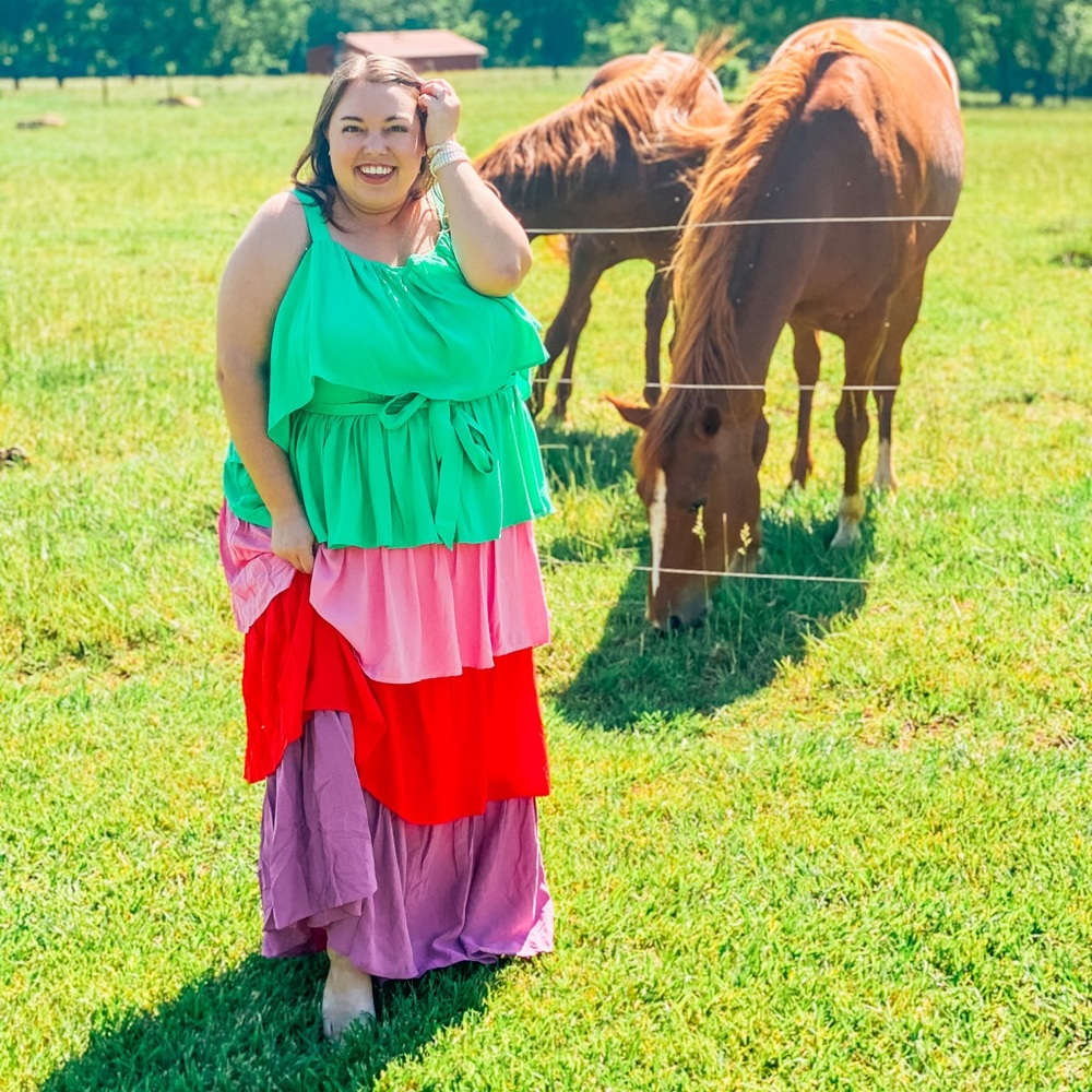 Like new Eloquii tiered maxi dress.